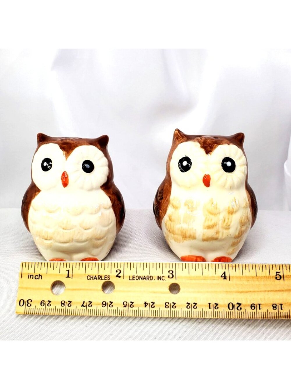 Vintage Owl Salt and Pepper Shakers By Better Homes and Garden Stoppers Intact - Picture 4 of 10
